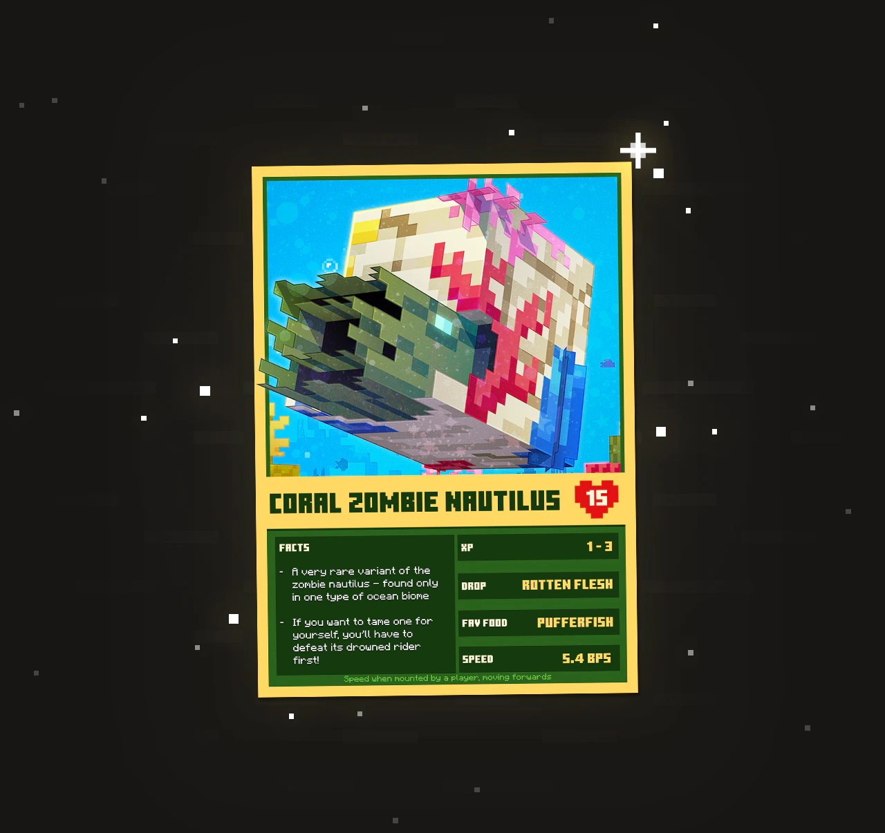 Image of the rare coral variant of the zombie nautilus.